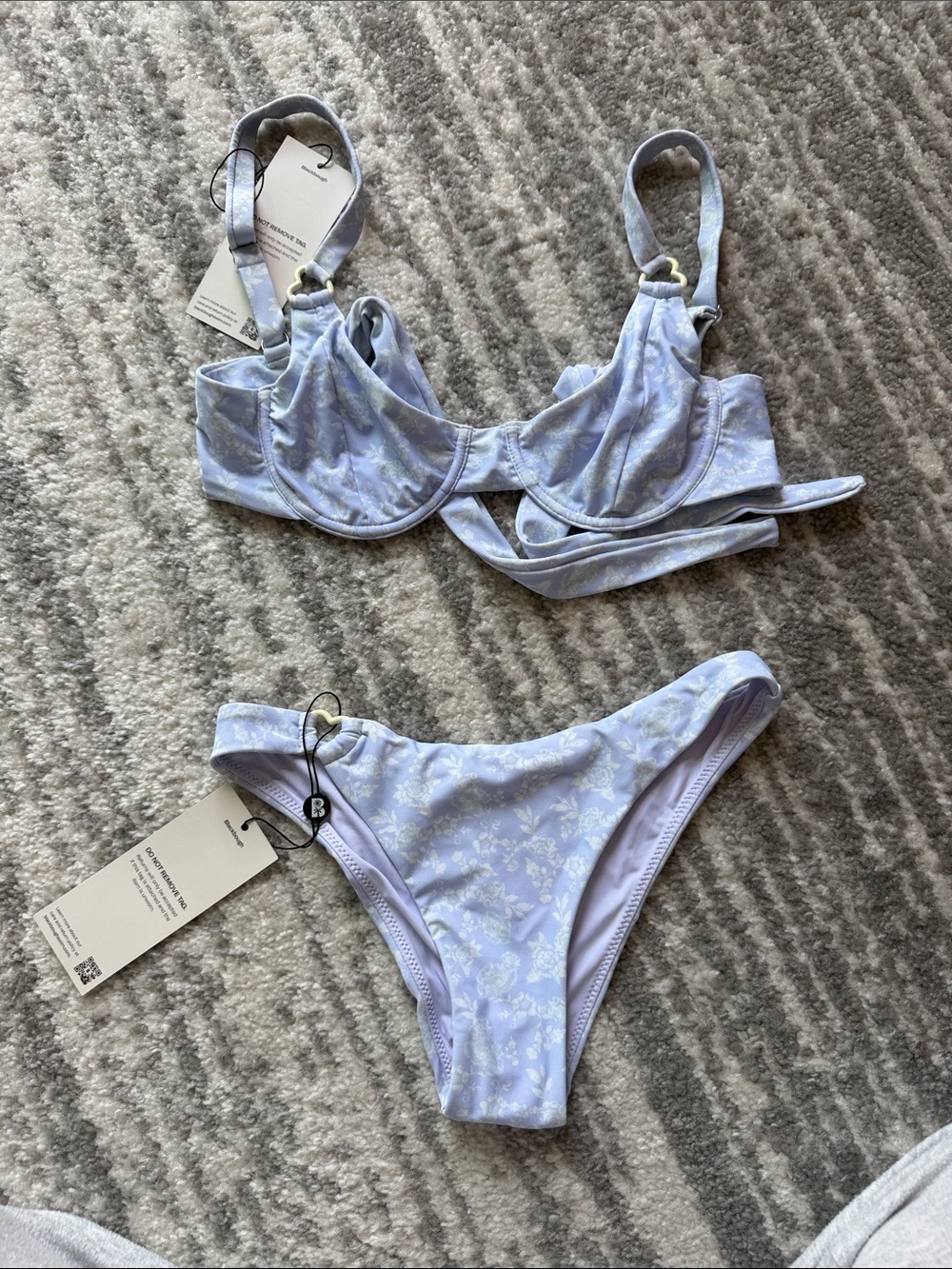 Blackbough Light Lavender Floral Underwire Bikini Set